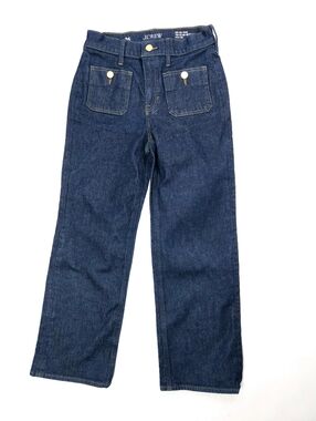J. Crew Slim Wide-Leg Sailor Blue Jeans Retro Dark Wash Size 26